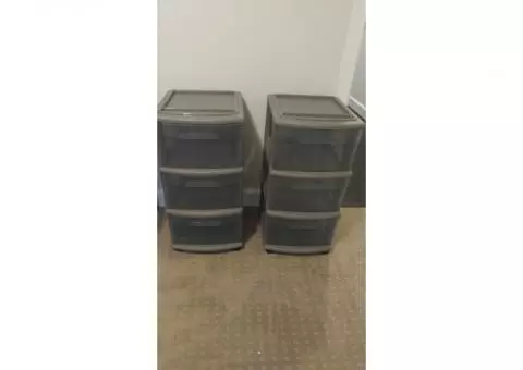 Plastic rolling storage cabinets